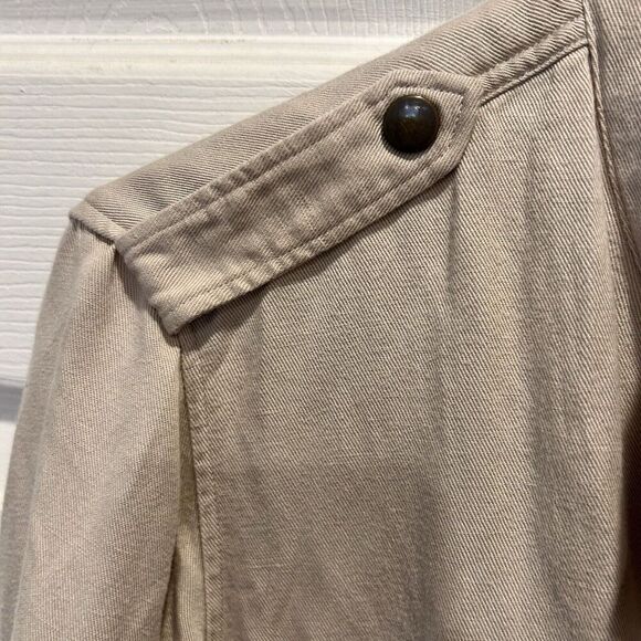 Rails‎ Collins Military Jacket Cream Beige Bone Neutral Small Tencel Linen Blend - Picture 4 of 11